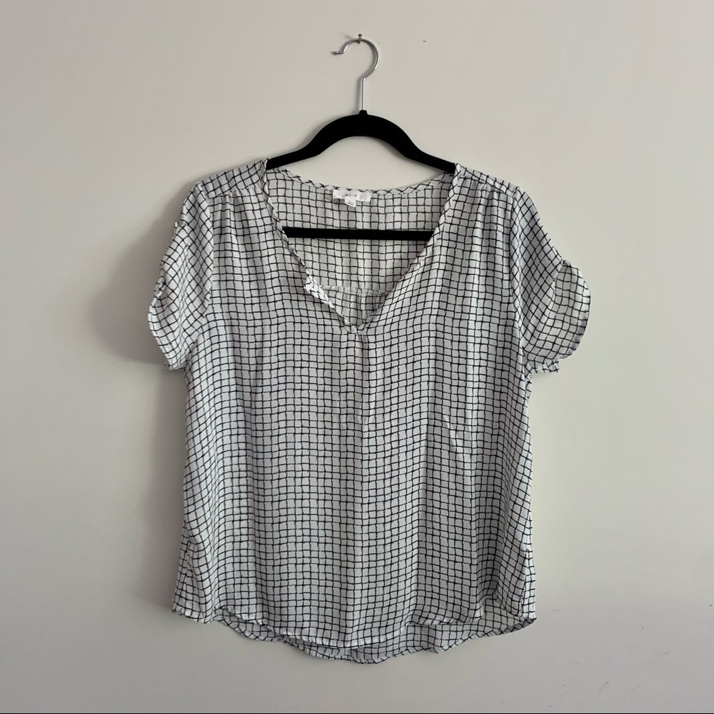 Checkered Tunic Blouse